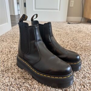 Dr. Martens Black Leather Platform Boots